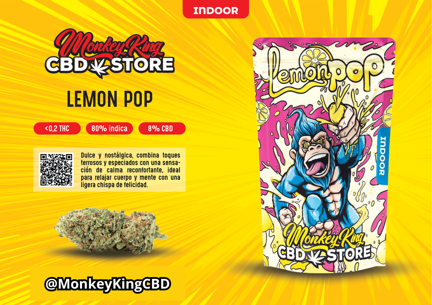 Monkey King CBD Lemon Pop 3G