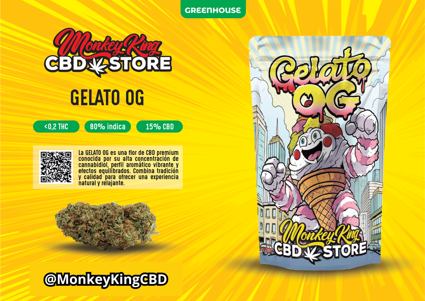 Monkey King CBD Gelato OG 3g