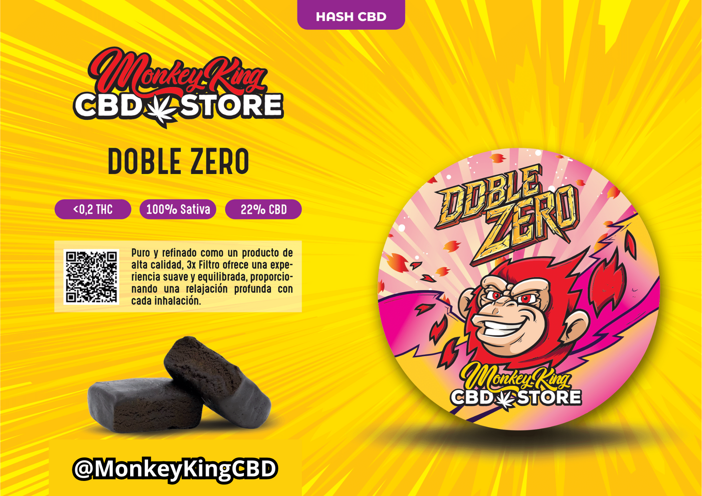 Monkey King CBD Doble Zero 2g